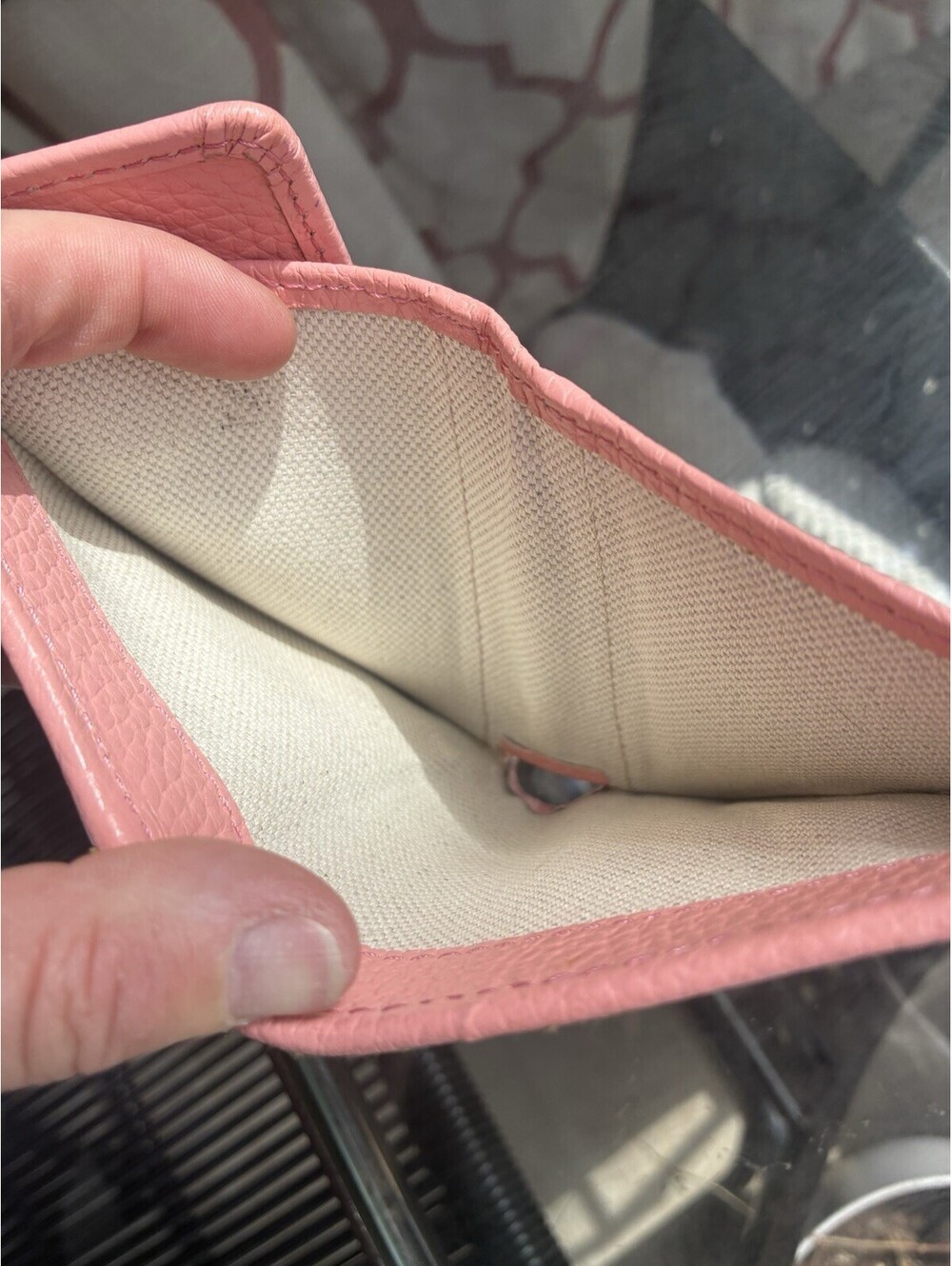 Dooney & Bourke Pink Pebbled Leather Trifold Wallet Coin Zip - Picture 6 of 9